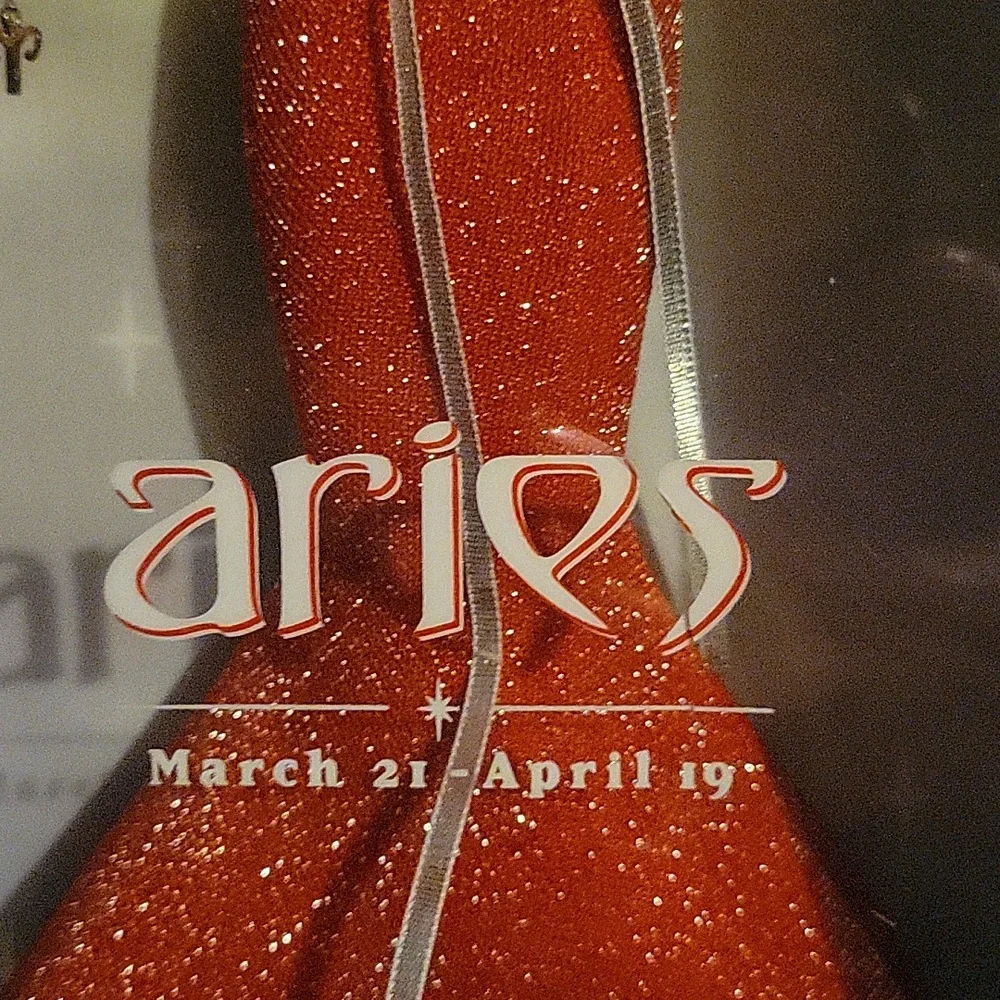 ×NIB Mattel Barbie Doll Aries‎ Zodiac March 21 - April 19 Red Glitter Dress 2004